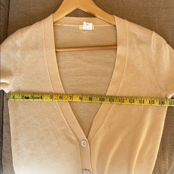 J. Crew 100% Cashmere Cardigan in Cream - Picture 10 of 11